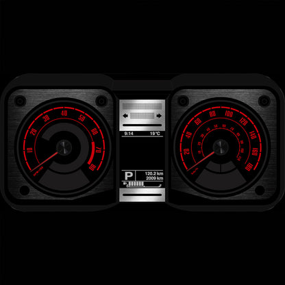 Gauge Face Kit  [BK-RD]