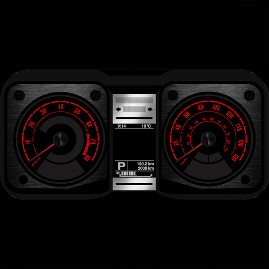 Gauge Face Kit  [BK-RD]