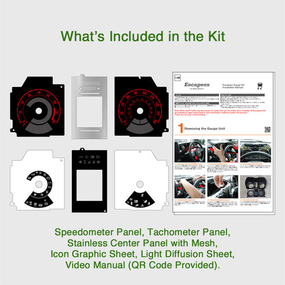 Gauge Face Kit  [BK-RD]